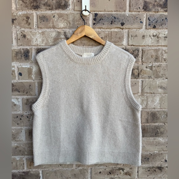 Sezane Samuel Jumper Women's Beige Sweater Vest Size Large - Picture 5 of 12